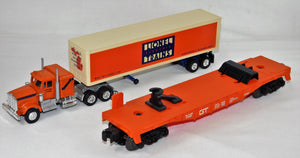 Lionel 6-52040 GT TTOS Flatcar w/Lionel tractor trailer Wolverine Division 52033