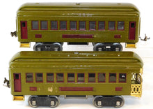 Load image into Gallery viewer, Lionel 347 Set #8 Standard gauge passenger Olive 337 338 1920s Maroon Trim BOXED
