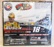 Load image into Gallery viewer, Lionel T1828TRAIN Kyle Busch 18 Train Set M&amp;Ms Nascar Steam C-10 SEALED O SCARCE
