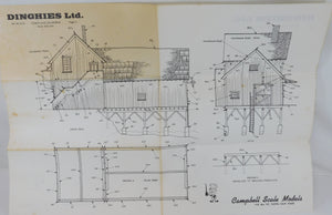 Campbell #394 HO scale Frederick J Hamilton's Dinghies Building Complete Vintage