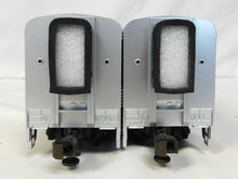 Load image into Gallery viewer, MTH MT 20-6539 Amtrak Phase 3 2CarSet 70' Aluminum Passenger 3 stripe Superliner
