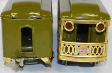 Load image into Gallery viewer, Lionel 347 Set #8 Standard gauge passenger Olive 337 338 1920s Maroon Trim BOXED
