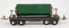 Load image into Gallery viewer, Lionel Trains 659 GREEN Dump Car Nickle trim dump 1935-42 Prewar runner O/027
