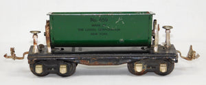 Lionel Trains 659 GREEN Dump Car Nickle trim dump 1935-42 Prewar runner O/027