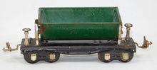 Load image into Gallery viewer, Lionel Trains 659 GREEN Dump Car Nickle trim dump 1935-42 Prewar runner O/027
