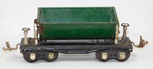 Lionel Trains 659 GREEN Dump Car Nickle trim dump 1935-42 Prewar runner O/027