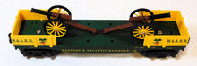 Load image into Gallery viewer, K-Line K661-8011 W&amp;A Classic Flat Car w/2 diecast Cannons W.&amp;.A.R.R. Boxed 19th Century BOXED
