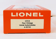 Load image into Gallery viewer, LIONEL 6-52153 Set of four automobiles for loader Special LCCA release C-9 boxed
