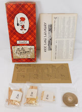 Load image into Gallery viewer, Campbell #365 HO scale Laundry &amp; Cigar Store SEALED bags wood Kit +instr Vintage
