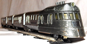 Lionel Prewar FLYING YANKEE set 616 617x2 618 Chrme articulated streamliner Runs