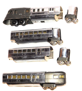 Lionel Prewar FLYING YANKEE set 616 617x2 618 Chrme articulated streamliner Runs