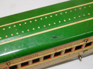 Marx M10005 Union Pacific passenger Set Green Cream Streamline UP windUp +USRPO