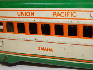 Marx M10005 Union Pacific passenger Set Green Cream Streamline UP windUp +USRPO