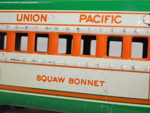 Marx M10005 Union Pacific passenger Set Green Cream Streamline UP windUp +USRPO