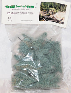 Grand Central Gems #T-9 Scenery 20 Medium Spruce Trees All Scale 4-5" tall HO O