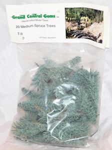 Grand Central Gems #T-9 Scenery 20 Medium Spruce Trees All Scale 4-5" tall HO O