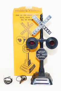 MARX Twin Light Crossing Flasher #421 crossing Accessory W/ Box & clips Sears O