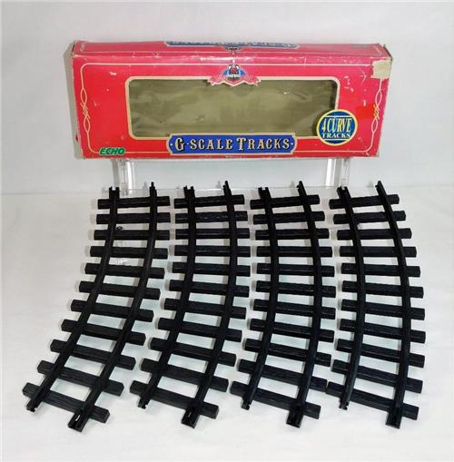 ECHO 89208KB Box G gauge track for Battery Trains 4 Curved Sections Plastic NOS