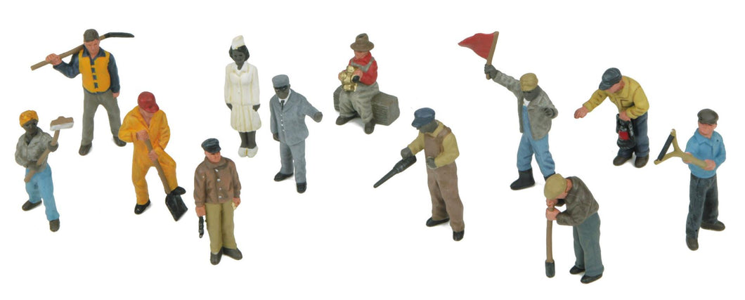 MTH 30-11066 Railroad Employees #3 Figures Set of 12 O Gauge Scale Rail King NEW
