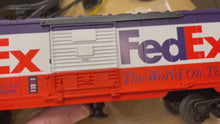 Load and play video in Gallery viewer, Lionel Train 6-19835 Federal Express Animated Boxcar FedEx Operating 3464X Ogaug
