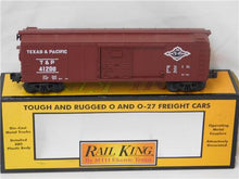 Load image into Gallery viewer, MTH 30-7413 Texas &amp; Pacific Semi Scale Box Car Rd# 41200 T&amp;P Railway boxed 1997
