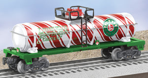 Lionel 6-26196 Candy Cane Single Dome Tank Car O Gauge Lionelville Christmas