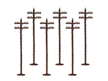 Load image into Gallery viewer, Lionel 6-37851 Scale-sized Telephone Poles Nicely Detailed 7.5&quot; tall Set of 6
