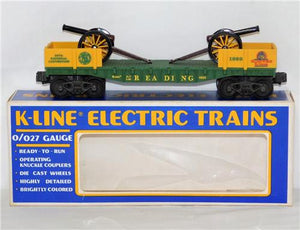 K-Line 1989 TCA K 6620 Reading Flatcar w/ Cannons Valley Forge Convention Car
