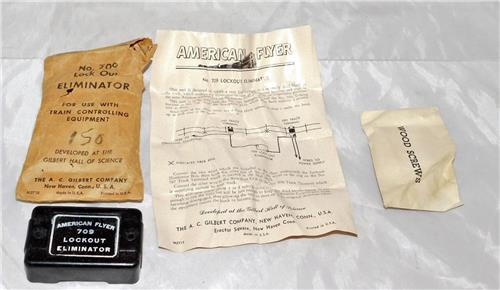 American Flyer 709 Lockout Eliminator vintage S gauge in Envelope w/instructions