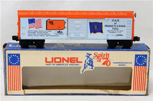 Lionel 6-7602 State of Pennsylvania Box Car Spirit of 76 Bicentennial colony 70s