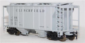 Atlas HO PS-2 36' Two Bay Covered Hopper Clinchfield #60121 gray C-10 NOS CRR