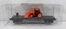 Load image into Gallery viewer, Menards 279-3186 Chicago &amp; Northwestern Flatcar w/ Kubota Tractor 2016 O gauge
