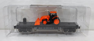 Menards 279-3186 Chicago & Northwestern Flatcar w/ Kubota Tractor 2016 O gauge