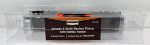 Menards 279-3186 Chicago & Northwestern Flatcar w/ Kubota Tractor 2016 O gauge