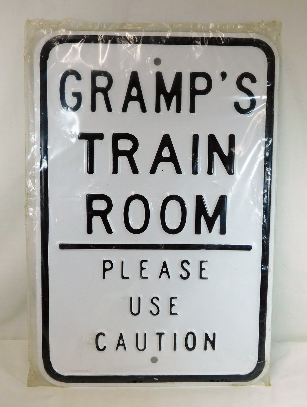 GRAMP'S TRAIN ROOM Metal Sign Heavy Duty 18