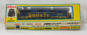 Atlas 7021 Santa Fe 3560 GP-40 Diesel Engine blue runs HO scale in 7031 box