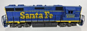 Atlas 7021 Santa Fe 3560 GP-40 Diesel Engine blue runs HO scale in 7031 box