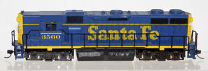 Atlas 7021 Santa Fe 3560 GP-40 Diesel Engine blue runs HO scale in 7031 box