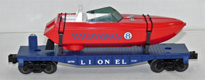 Lionel 6-26785 Power Boat on flat car racer boat actually MOTORIZED Highball new