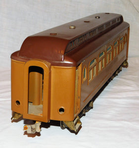 Lionel 431 Dining Car State Two Tone Brown Standard Gauge Passenger 12whl Restrd