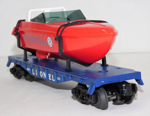 Lionel 6-26785 Power Boat on flat car racer boat actually MOTORIZED Highball new