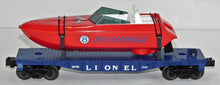 Load image into Gallery viewer, Lionel 6-26785 Power Boat on flat car racer boat actually MOTORIZED Highball new
