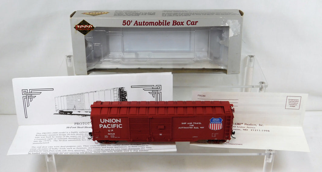 LifeLike 30337 PROTO 2000 50' Automobile Box Car UP Union Pacific 161348 HO RTR