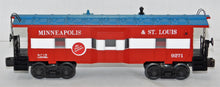 Load image into Gallery viewer, Lionel 9271 Minneapolis &amp; St. Louis MStL Bay Window caboose lighted b/w rwb 1978
