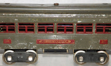Load image into Gallery viewer, Lionel 341 Standard Gauge Passenger car Observation Gray/Maroon Lionel Lines 12&quot;
