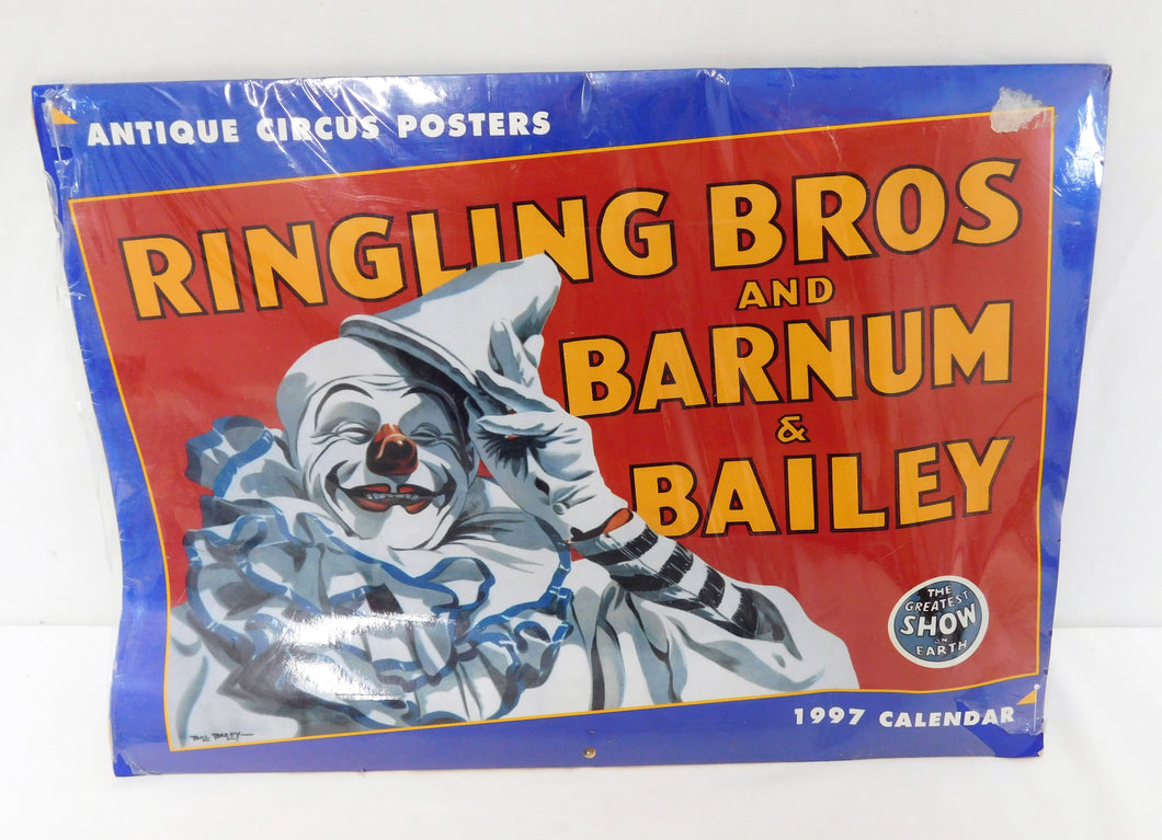 1997 Antique Circus Poster Calendar Ringling Brothers Barnum & Bailey C-8 unopen