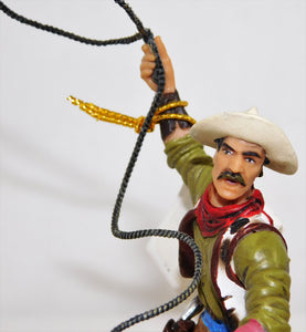 Papo 836 Cowboy with Lasso Figure 2002 out of production Rodeo Old West figurine