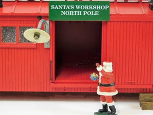 Santa's North Pole Workshop Lights & Smokes G Gauge USA Trains diorama Christmas