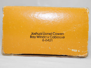 Lionel Trains 6421 Joshua Lionel Cowen Gold Bay Window Caboose Limited Ed Series