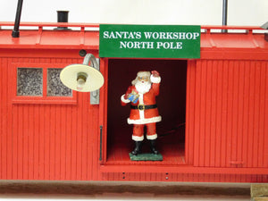 Santa's North Pole Workshop Lights & Smokes G Gauge USA Trains diorama Christmas